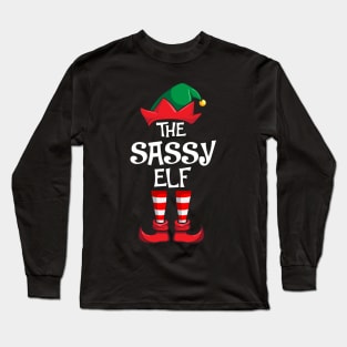 Sassy Elf Matching Family Christmas Long Sleeve T-Shirt